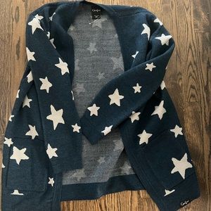Coraline Blue & Silver Stars Girls Cardigan